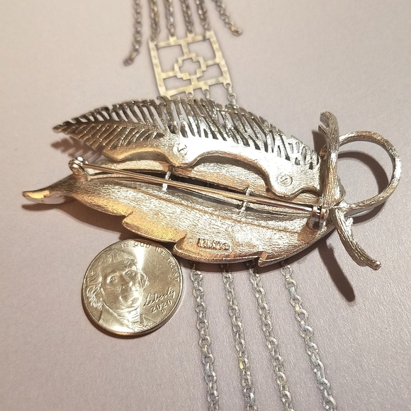 VTG Designer signed LISNER Large Brooch MINT - Picture 3 of 4